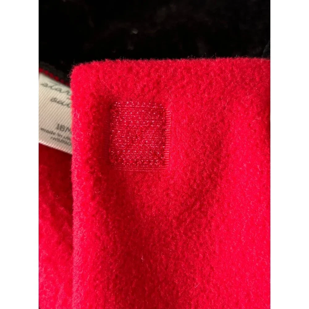Girls Good Lad Red Double Breasted Bow Coat with Gold Buttons Velvet Collar - Picture 6 of 10